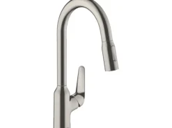 Best Hansgrohe Einhebel-Küchenmischer m. Ausziehbrause M429-H220 Edelstahl Finish