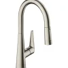 Best Einhebel-Küchenmischer mit Ausziehbrause M5116-H200 Edelstahl-Optik Einhebelmischer
