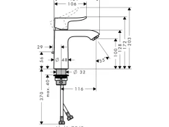 Clearance Hansgrohe Einhebel-Waschbeckenarmatur Metris 110mm mit Zugstangen-Ablaufgarnitur