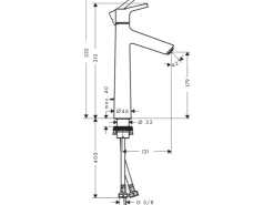 Hot Hansgrohe Einhebel-Waschbeckenarmatur Talis S 190mm mit Zugstangen-Ablaufgarnit.