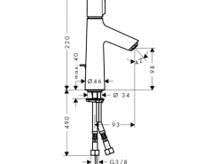 New Einhebel-Waschbeckenarmatur Talis Select S 100mm mit Zugstangen-Abl. Einhebelmischer
