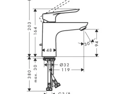 Einhebel-Waschtischmischer Logis E 100 CoolStart Chrom Einhebelmischer