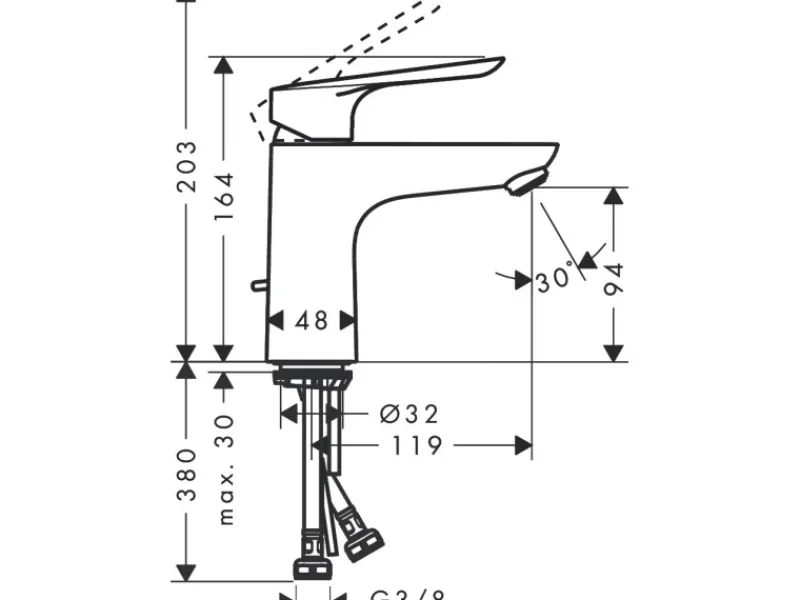Einhebel-Waschtischmischer Logis E 100 CoolStart Chrom Einhebelmischer