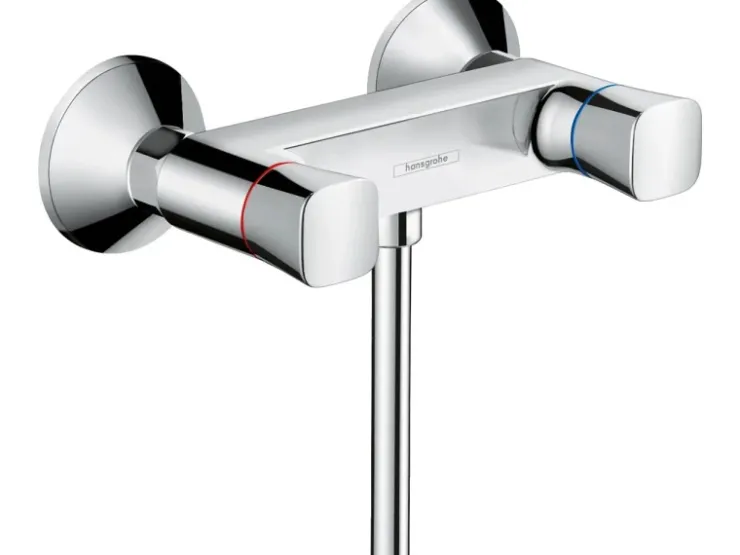 Hansgrohe Zweigriffarmatur<2-Griff Duscharmatur Logis Aufputz Chrom