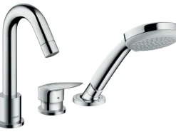 Sale Hansgrohe 3-Loch Einhebel-Wannenarmatur Logis mit Secuflex Chrom