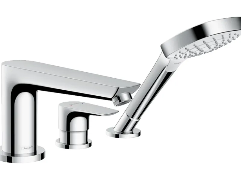 Best 3-Loch Einhebel-Wannenrandarmatur Talis E mit Secuflex Chrom Einhebelmischer