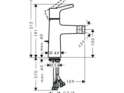Best Hansgrohe Talis S Einhebel-Bidetmischer mit Zugstangen-Ablaufgarnitur Chrom