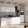 Online Held Möbel Held Küchen Küchenzeile Gera 300 cm Weiß/Beton mit E-Geräten /autark Induktion