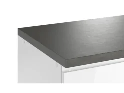 Online Held Möbel Held Küchen Küchenzeile Gera 300 cm Weiß/Beton mit E-Geräten /autark Induktion