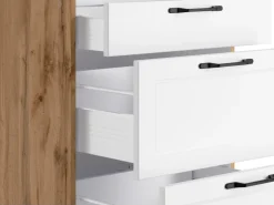 Discount Held Möbel Held Küchen Winkelküche Kempten 360 cm Weiß/Wotan mit E-Geräte