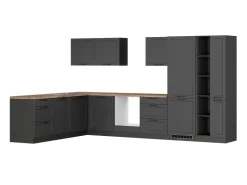 Held Möbel Winkelküchen|Herde<Held Küchen Winkelküche Kempten 360 cm ohne E-Geräte Graphit/Grau