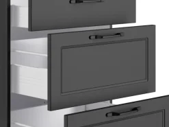 Clearance Held Küchen Winkelküche Kempten 360 cm Grau/Graphit mit E-Geräte Winkelküchen|Gefrierschränke