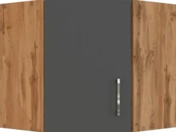 Küchen-Eck-Hängeschrank Sorrento BxHxT 60x57x60cm Anthra.-WotanEiche Küchenschränke