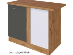 Outlet Küchen-Eck-Unterschrank Sorrento 110x85x60cm Tür + EL-B. Anth.-Wotan. Küchenschränke