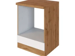 Online Küchen-Herdumbau Sorrento 60x85xT60cm Nische f. Ofen Weiß-WotanEiche Gefrierschränke|Herde