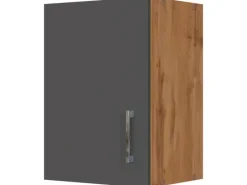 Küchen-Hängeschrank Sorrento BxHxT 40x57x34cm Anthrazit-Wotaneiche Küchenschränke