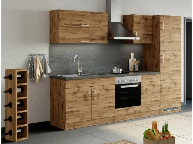 Sale Küchen-Hängeschrank Sorrento BxHxT 50x 57x 34cm Wotaneiche-Wotaneiche Single-Küchen|Pantryküchen