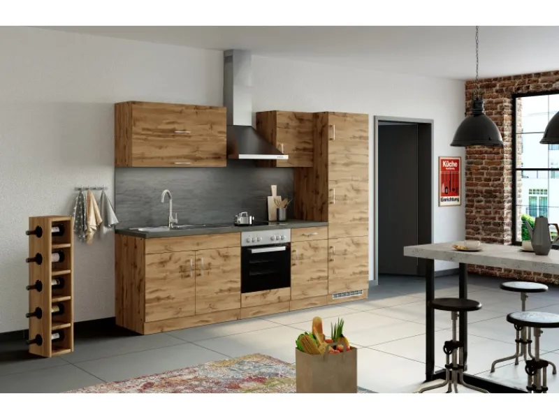 Sale Küchen-Hängeschrank Sorrento BxHxT 50x 57x 34cm Wotaneiche-Wotaneiche Single-Küchen|Pantryküchen