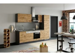 Discount Held Möbel Küchen-Hängeschrank Sorrento BxHxT 40cmx57cmx34cm WotanEiche-Grafit
