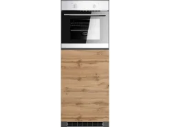 Online Küchen-Kühlschrank/Ofenumbauschrank  Turin 60 cm Wotaneiche/Graphit Kühlschränke