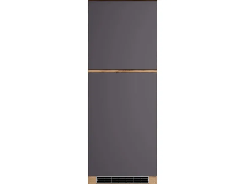 Best Küchen-Kühlschrankumbauschrank Turin 60 cm Graphit/Wotaneiche Kühlschränke