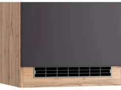 Best Küchen-Kühlschrankumbauschrank Turin 60 cm Graphit/Wotaneiche Kühlschränke