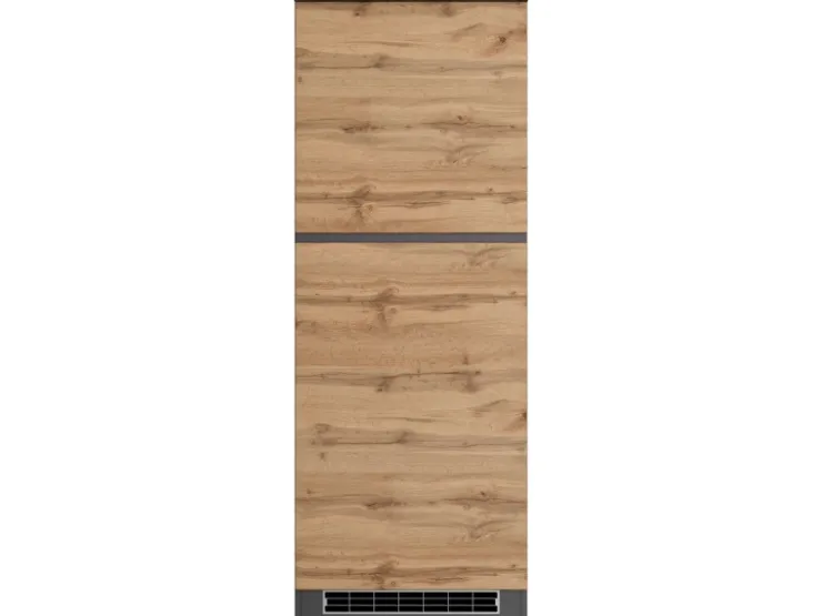 Clearance Held Möbel Küchen-Kühlschrankumbauschrank Turin 60 cm Wotaneiche/Graphit Wotaneiche-Graphit