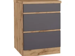 Clearance Küchen-KochfeldKüchen-Umbauschrank Turin 60 cm Graphit/Wotaneiche Küchenschränke