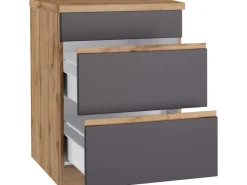 Clearance Küchen-KochfeldKüchen-Umbauschrank Turin 60 cm Graphit/Wotaneiche Küchenschränke