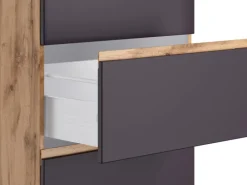 Clearance Küchen-KochfeldKüchen-Umbauschrank Turin 60 cm Graphit/Wotaneiche Küchenschränke
