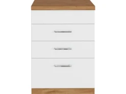 Outlet Küchen-Kochfeldumbauschrank Sorrento 60x85x60cm 2 SK 1 AZ Weiß-Wotan. Kochfelder