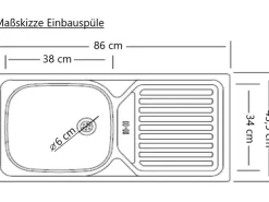 Held Möbel Küchenschränke<Küchen-Spülenunterschrank Turin 120 cm mit 2 Türen Wotaneiche/Graphit Wotaneiche-Graphit
