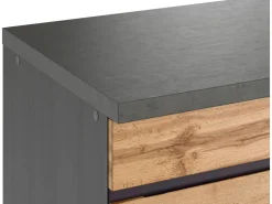 Held Möbel Küchenschränke<Küchen-Spülenunterschrank Turin 120 cm mit 2 Türen Wotaneiche/Graphit Wotaneiche-Graphit
