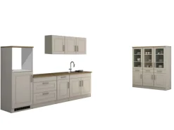 Sale Held Möbel Küchenzeile Rom 290 cm Landhaus ohne E-Geräte Weiß Matt