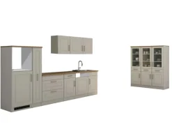 Held Möbel Landhausküchen|Einbauküchen<Küchenzeile Rom 330 cm Landhaus ohne E-Geräte Weiß Matt