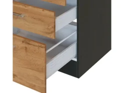 Held Möbel Winkelküchen<Küchenzeile Sorrento 210/ 270 cm Wotaneiche-Grafit o. E-Geräte Winkel
