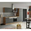 Sale Küchenzeile Sorrento 270 cm Anthrazit-Wotaneiche Herde