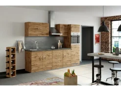Outlet Held Möbel Küchenzeile Sorrento 270 cm Wotaneiche ohne E-Geräte