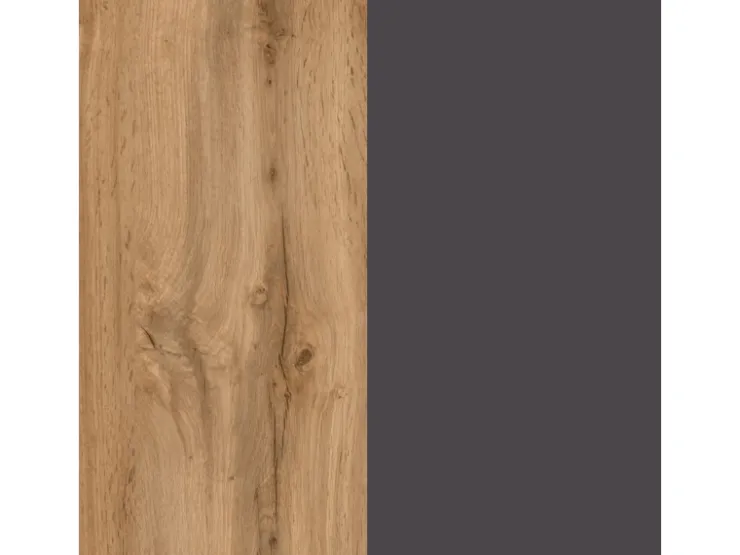 Held Möbel Kühlschränke|Einbauküchen<Küchenzeile Turin 300 cm mit E-Geräten Graphit-Wotaneiche