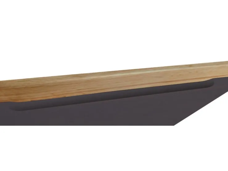 Held Möbel Winkelküchen<Küchenzeile Turin 330 cm mit E-Geräten Graphit-Wotaneiche