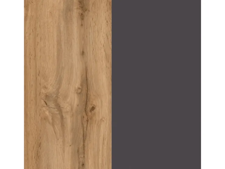 Best Held Möbel Küchenzeile Turin 360 cm mit E-Geräten Graphit-Wotaneiche
