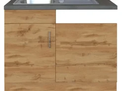 Spülenunterschrank für Geschirrspüler Sorrento 110x85x60cm Wotaneiche Pantryküchen|Einbauküchen