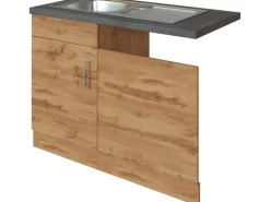 Spülenunterschrank für Geschirrspüler Sorrento 110x85x60cm Wotaneiche Pantryküchen|Einbauküchen