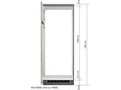 Clearance Umbauschrank für Kühl/Gefrierkombi Turin 60cm Graphit/WotanEiche Kühlschränke