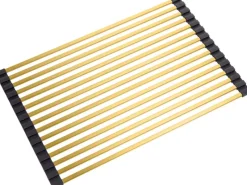 Hot Aufrollbares Abtropfgitter 45 cm x 28 cm Goldfarbe Zubehör Für Spülen