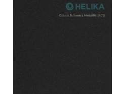 HELIKA Einbauspüle Esta 47 cm x 44 cm Schwarz inkl. Druckknopfventil