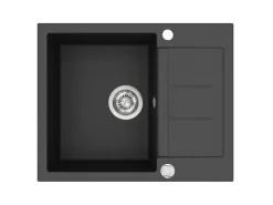 Sale Einbauspüle Granitverbundstoff  62 cm x 50 cm Schwarz Granitspülen|Einbauküchen