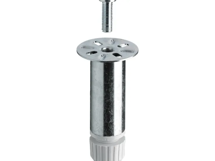 Best Hettich Sockelverstellfuß 100-110 x Ø 30 mm Stahl Verchromt mit M10 1 Stück