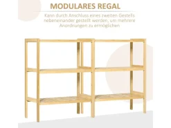 Discount Badregal mit 3 Ebenen für Bad Küche Wohnzimmer Flur 62 x 33 x 80 cm Küchen-Ordnungssysteme|Küchenregale