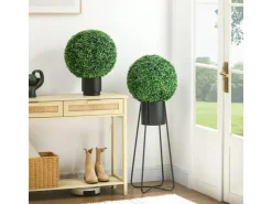 Outlet HOMCOM Buchsbaumkugel 2er Set für Indoor/Outdoor
